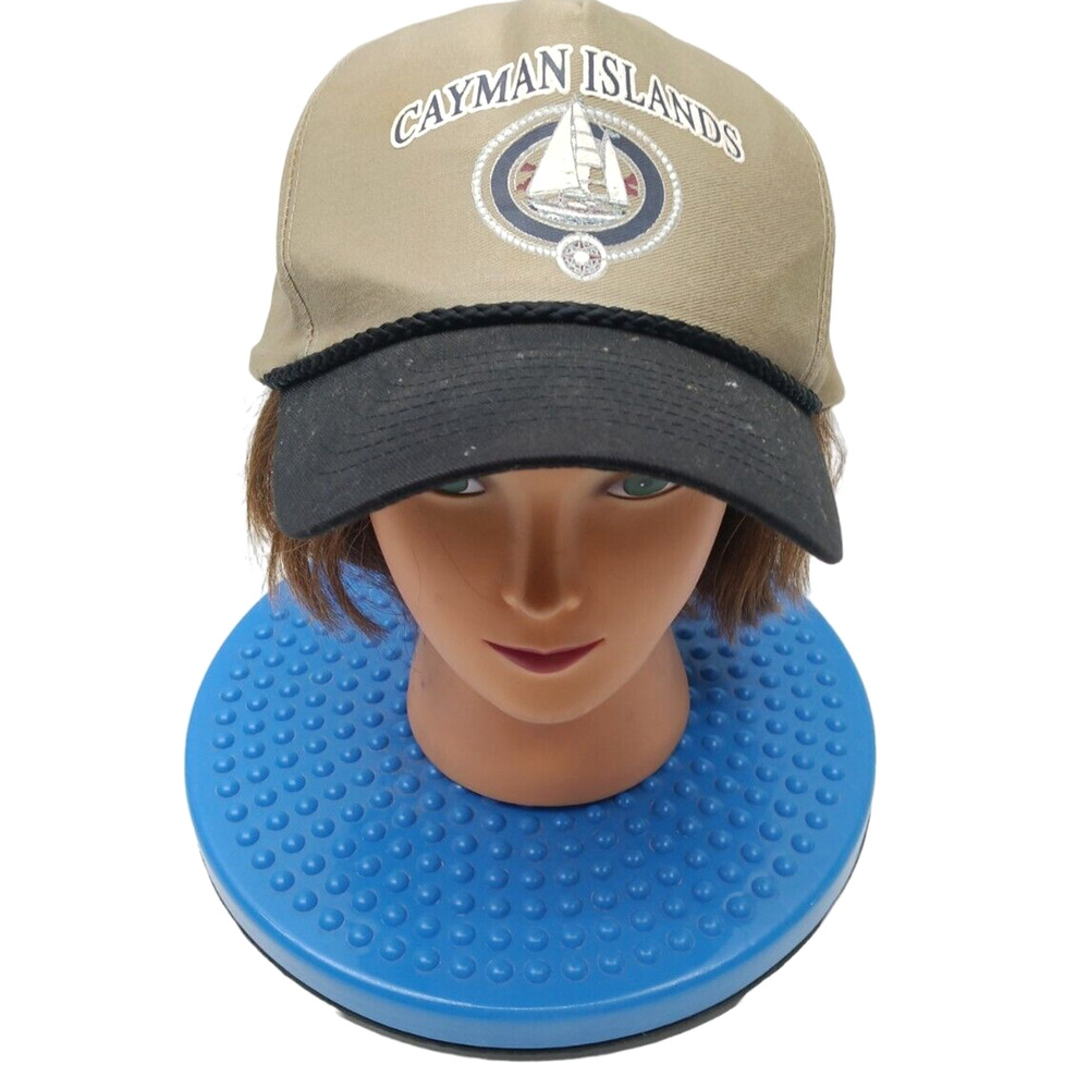 Vintage MOHR'S‎ Cayman Islands / Beige & Black Cap /Snapback Baseball Hat